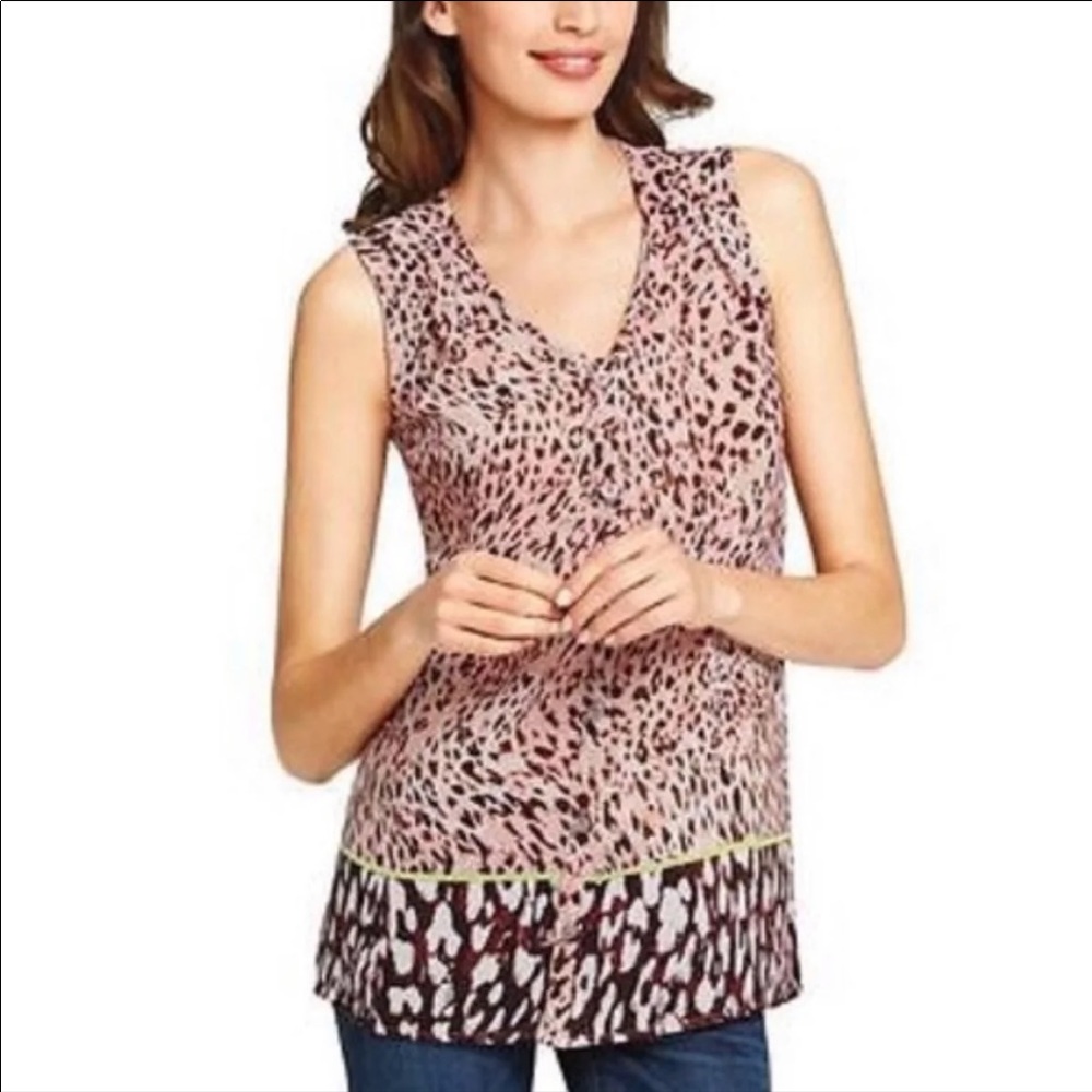CAbi Leopard Print Sleeveless Top